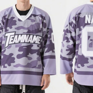 Adult Unisex Ice Hockey Uniform Polyester Quick Dry Breathable Knit OEM Custom Team Sports Wear - Product Image 4