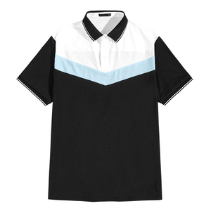 เสื้อโปโลผู้ชายสีดำ แขนสั้น ผ้าปิเก้ ระบายอากาศได้ดี สวมใส่สบาย ทรงปกติ สีพื้น - Product Image 5