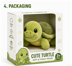 Juguete Masticable de Felpa de Algodón Suave con Forma de Tortuga para Perros - Diseño de Animal Adorable, Juguete Duradero para Aliviar la Ansiedad y la Dentición de Cachorros - Product Image 5