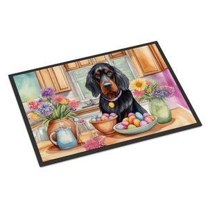 New Outdoor and Indoor 18H X 27W Non-Slip Low Pile Easter Gordon Setter <b>Doormat</b> <b>Washable</b> Entryway Rug - Product Image 1