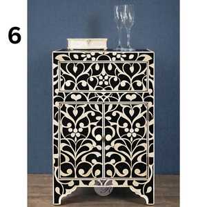 Modern Eco-Friendly Bone Inlay Round Side Table <b>Baptism</b> <b>Decorative</b> Handmade Accent Table - Product Image 5
