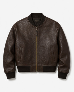OEM <b>Men</b> Genuine Leather Jacket Custom Embroidery Fashion Motorcycle Biker Jacket Wholesale - Product Image 1