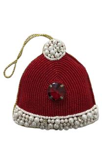 Llavero y Anillo de Llavero con Diseño de Sandía Hermosa, Bordado con Cuentas de Colores Rojo y Negro, para Niñas, de la India - Product Image 4