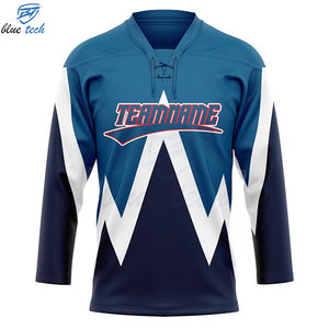 Maillot de hockey sur glace personnalisé avec logo, sublimé, professionnel, pour équipes, clubs et entraînements, vente chaude, personnalisable - Product Image 1