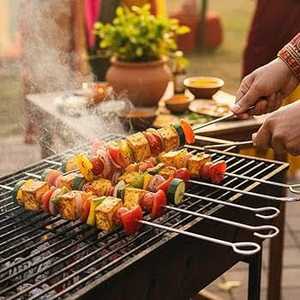 Barbecue au charbon de bois portable avec support pour grillades et barbecues en plein air - Product Image 1