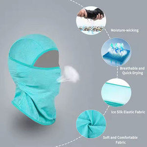 Couvre-visage Balaclava vert menthe, protection solaire UV, couvre-tête respirant pour cyclisme, unisexe, adulte - Product Image 6
