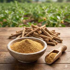 Extracto de Raíz de Ashwagandha en Polvo, Grado Alimenticio, Silvestre |   Suplemento de Ginseng Indio 100% Puro en Botella, Venta al por Mayor, Alta Calidad para Exportación - Product Image 2