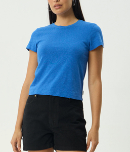 Women's Fitted Baby Tee Crop <b>Top</b> Y2K <b>Aesthetic</b> Ribbed Cotton Short Sleeve Vintage 90s Style Custom Wholesale - Product Image 3