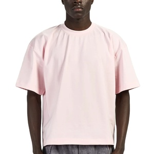 Heavyweight Custom Made Size 100% Cotton Short Sleeve Plain T-shirt with Silk Screen Printing - Product Image 1