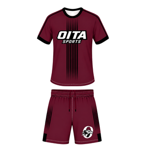 Conjunto de Rugby Negro y Marrón, Jersey de Manga Corta con Cuello Redondo y Pantalones Cortos a Juego, Uniforme Deportivo Transpirable para Entrenamiento en Equipo - Product Image 1