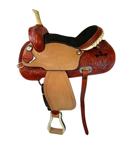 Selle de cheval western la plus vendue en cuir véritable, siège de course, équipement d'équitation premium, durable, confortable et performant - Product Image 3