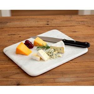 เขียงหินอ่อนสีขาวทรงสี่เหลี่ยมผืนผ้า Stone Era Modern - ทนทาน น้ำหนักเบา ทำความสะอาดง่าย ใช้กับเครื่องล้างจานได้ เหมาะสำหรับใช้ในครัวเรือน - Product Image 1