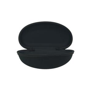 Estuche rígido semirrígido en forma de U con cremallera de protección para gafas, color negro sólido, de EVA - Product Image 2
