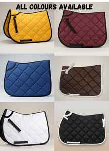 Tapis de selle d'équitation style saut d'obstacles Rub International en coton matelassé personnalisable pour cheval - Product Image 6