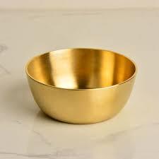 Bol de service rond moderne en acier inoxydable doré, bol à dessert et à salade en métal poli pour une décoration raffinée de la salle à manger - Product Image 6