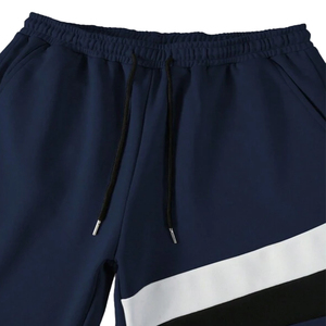 Ensemble de survêtement homme tendance été 2026 en coton épais brodé de luxe, avec logo personnalisé, style streetwear oversize, en molleton bouclette - Product Image 3