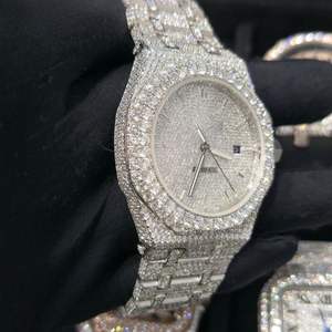 Designer Luxury Stainless Steel Sapphire Automatic <b>Mechanical</b> Movement Analog Modern <b>Watches</b> Iced VVS Moissanite for Men - Product Image 6