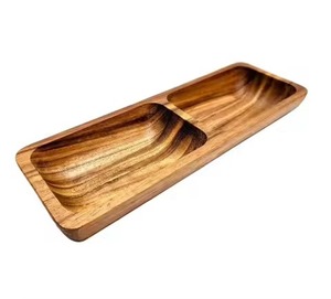 Bandeja de madera ovalada de alta calidad para servir alimentos, desayuno, postres, bandeja de madera de acacia para uso en hoteles. - Product Image 6