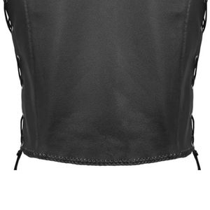 Chaleco de Cuero para Hombre, Transpirable, Impermeable, Cortavientos, Ropa de Invierno, Diseño de Logotipo Personalizado, Largo Regular, Color Sólido - Product Image 6