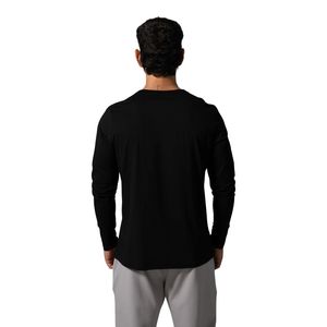 Camiseta Deportiva de Manga Larga Negra para Hombre, Cuello Redondo, Algodón Premium, para Entrenamiento, Running, Estilo Casual - Product Image 6