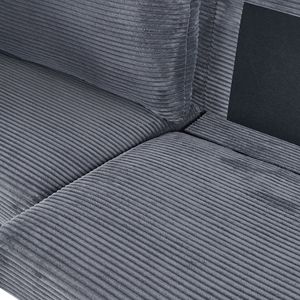 Divano Moderno in Corduroy 2139 per Soggiorno e Balcone, Grigio (2139GY) - Product Image 5