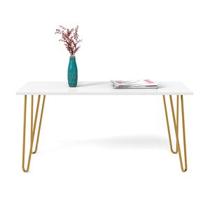 Mesa de Centro Rectangular Minimalista Mayrite, Fabricada en Metal con Superficie Laminada - Product Image 3