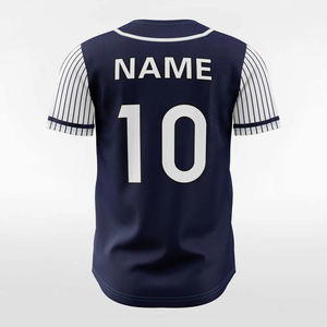 Maillots de baseball personnalisés en gros, respirants, pour adultes, de haute qualité, 100 % polyester, col rond, manches courtes, uniformes, nom de l'équipe - Product Image 5