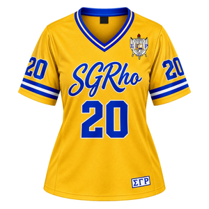 Maillot de football personnalisé pour femmes SGRho, chemise de sport avec lettres grecques Sigma Gamma Rho, uniforme d'entraînement sportif pour équipe - Product Image 1