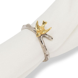 Premium Brass Bee Napkin <b>Ring</b> With Nickel-Plated Gold Finish Nature Inspired Leaf Branch Design Napkin Buckle For Formal Banquet - Product Image 6