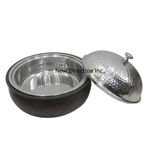 Casseroles de finition imprimées en émail brillant Serveur Hot Pot Hot Selling Isolé Double Paroi Casserole Servant Hot Pot - Product Image 5