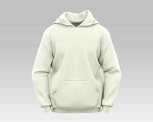 Sweat-shirt épais surdimensionné uni avec logo personnalisé, style streetwear, à capuche - Product Image 1