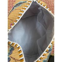Ensemble de trois pochettes matelassées en coton à imprimé floral, style bohème, avec fermeture à glissière, pour un usage quotidien