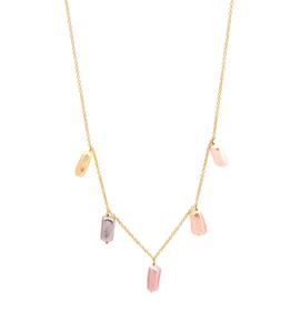 Collar de Perlas Multicolores Hechas a Mano con Forma de Concha y Piedras Preciosas, Chapado en Oro de 18k sobre Plata de Ley 925 - Product Image 3