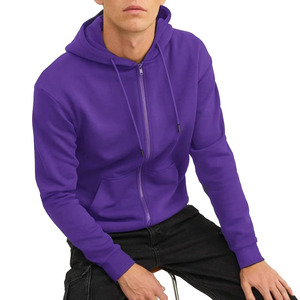 Sudadera con capucha de aspecto elegante para hombre, con logo personalizado, transpirable, de manga larga, básica, de mezcla de algodón para hombre - Product Image 6