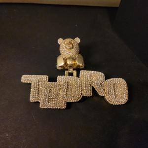Colgante con Nombre de Osito de Peluche con Diamantes |   Joyería Hip Hop Personalizada - Product Image 2