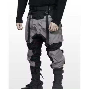Men's Cyberpunk Techwear Cargo Pants Multi-Pocket Tactical Joggers Streetwear Buckle Strap Hip Hop Urban Harajuku <b>Harem</b> <b>Trousers</b> - Product Image 2