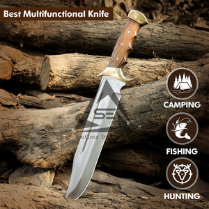 Accessoires de plein air, couteaux Bowie personnalisés OEM de haute qualité, écologiques, en acier inoxydable avec manche en bois, garantie de 3 ans, nouveau style - Product Image 4