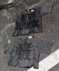 Camiseta personalizada de 300 g/m², 100 % algodón, corte holgado vintage, lavado ácido, desgastada, de manga corta y alta calidad - Product Image 5