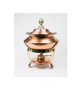 Plat à réchaud haut de gamme en acier inoxydable, écologique, à gaz, avec couvercle roulant et support, idéal pour les buffets d'hôtel et de mariage - Product Image 3