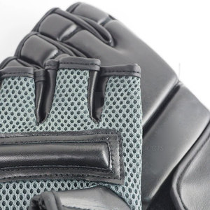 Premium Quality Leather Waterproof MMA <b>Gloves</b> Half Finger Adult Use Customizable - Product Image 2