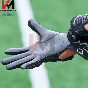 Junior American Football Gloves Custom Logo Professional High-Grip <b>Sticky</b> Silicone Palm Training Gear Factory Direct Wholesale - Product Image 1