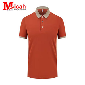 Chemise à manches courtes de qualité supérieure pour le sport et le fitness en plein air, respirante, en toile maillée, avec col à revers, anti-plis, motif imprimé - Product Image 3