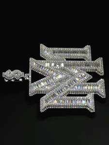 Custom Made Iced Out Hip Hop <b>Pendant</b> Chunky Lab Grown Diamond <b>Pendant</b> 925 Sterling <b>Silver</b> Heavy Handmade Moissanite Jewelry - Product Image 2