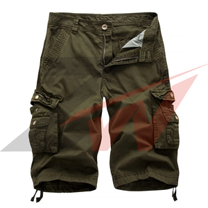 Destroyed <b>Camo</b> Stone-Washed Distressed Capri Pants Camouflage Shorts Multi Pockets Safari <b>Cargo</b> Pant Half Trousers - Product Image 4