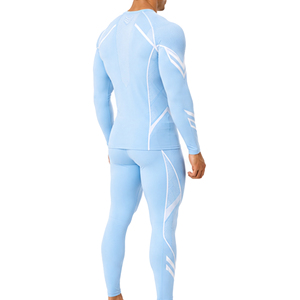 Ensemble de survêtement de compression athlétique pour hommes, séchage rapide, manches longues, sous-vêtement technique, leggings, extensible, pour la gym et le sport - Product Image 3