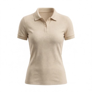 Polo de Manga Corta para Mujer, Color Sólido, Tejido Informal, 100% Poliéster, Corte Regular, de BD, en Oferta - Product Image 6