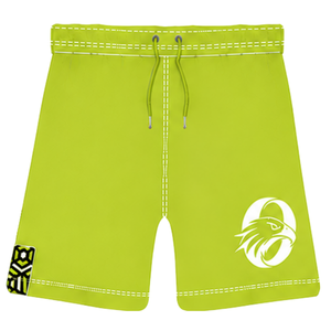 Conjunto de Camiseta y Pantalones Cortos de Rugby Geométricos en Verde Lima, Negro y Blanco, Cuello Redondo, Manga Corta, Personalizable, Transpirable, para Entrenamiento Deportivo en Equipo - Product Image 5