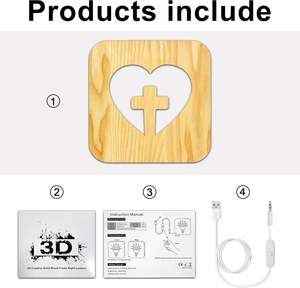 Lámpara Nocturna LED Acrílica 3D, Luz Blanca Cálida, USB, Tablero de Mensajes DIY con Bolígrafo para Dormitorio - Product Image 5