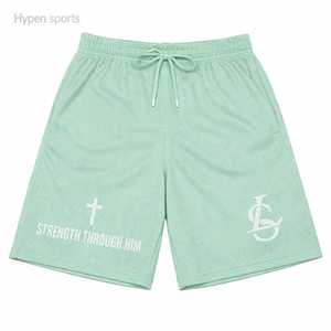 Shorts de sport décontractés unisexe en toile mi-longue style hip-hop américain tendance, à séchage rapide, en maille, avec cordon de serrage, pour la course, le basketball et l'entraînement estival - Product Image 2