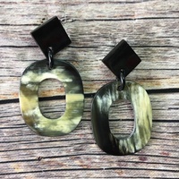 Pendientes Colgantes Infantiles Hechos a Mano con Cuerno de Búfalo de Color Natural, Ecológicos, Hechos en Vietnam, Regalo de Año Nuevo 2026